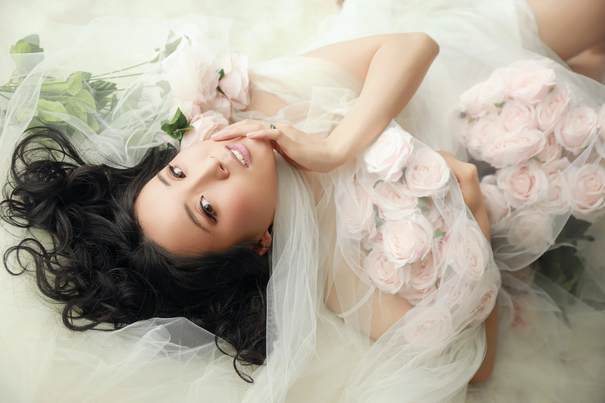 Sneak peek before your full boudoir reveal, relaxed boudoir portrait