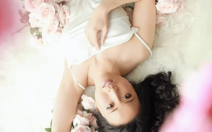 Inside Michelle's Melbourne boudoir photography studio, a soft, private setting designed for comfort during your session